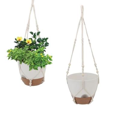 Imagem de Cffuvros Auto Rega de Plantador Suspenso, Cabide de Planta Macallan de 10 Polegadas para Plantas Internas e Externas, Cesta Pendurada para Jardim, Pátio, Varanda, Plástico Durável