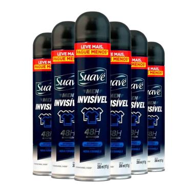 Imagem de kit Desodorante Antitranspirante Suave Invisible 200ml C/6 Unidades
