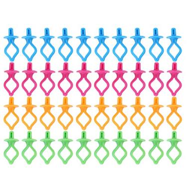 Imagem de Zerodis Bobbin Fixing Clamp/Holder Sewing Bordado Organizador Antidrop Crafters 40pcs (amarelo, Vermelho, Azul, verde)