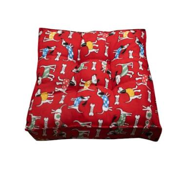 Imagem de Almofada Futon 45x45 Assento Turco Colorido Cores Decoraçao Design Shelter(Red Dog)
