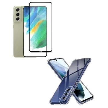 Imagem de Kit Para Samsung Galaxy S21 Fe Capa Case + Película 3D Vidro 9D - Gené