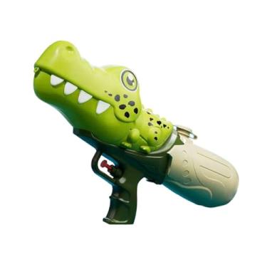 Imagem de Esquirla Brinquedo de pulverização de água com dois furos, brinquedo de praia divertido e prático, lançador de água para jardim, áreas externas, festas, Verde Dinossauro