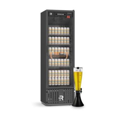 Imagem de Cervejeira Expositora Porta Vidro 400l Vcce400pvpp Preta 220v Refrimat