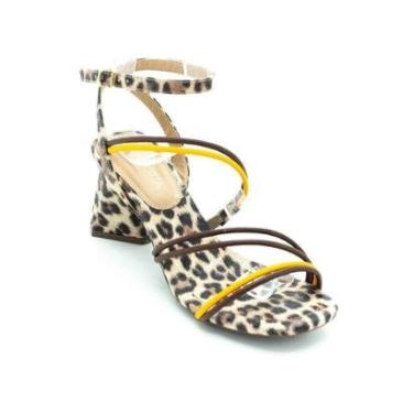 Imagem de Sandália Feminina Mariotta 19815-01 - Onça-Feminino