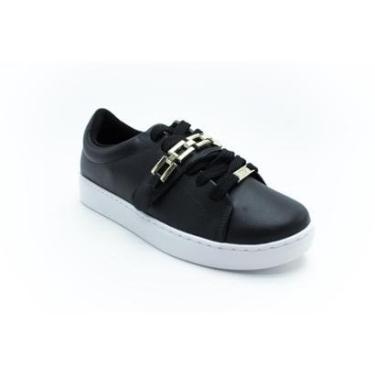 Imagem de Tenis Casual Vizzano Corrente Feminino - Preto-Feminino
