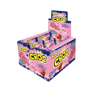 Imagem de Chiclete Buzzy Croc 40x4,3g Display Iogurte De Morango 172g Riclan