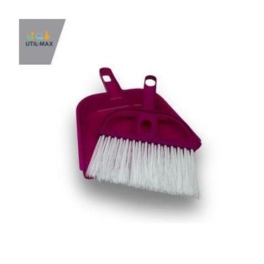 Imagem de Kit Mini Vassoura E Pá Pequena P/ Escritório Limpeza Casa - LET, Rosa