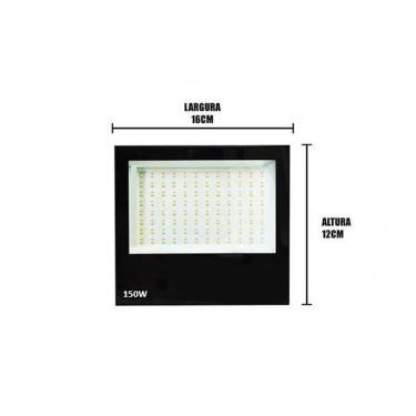 Imagem de Refletor Led 150w Branco Frio Holofote Luz Fria Bivolt