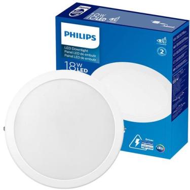 Imagem de Plafon Redondo Embutir 18w Philips Luz Quente 3000K Amarela