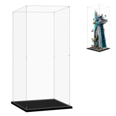 Imagem de LILIKAKA Vitrine De Acrílico Para Lego 76269 Torre Dos Vingadores, 40 X 34 92 Cm (15,74 13,38 36,22 Pol.), Proteja Seus Itens Colecionáveis Da Poeira Com Uma Transparente