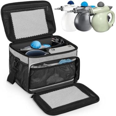Imagem de OUUTMEE Bolsa de transporte compatível com limpador a vapor de superfície dura Bissell SteamShot 39N7V/39N7A, compartimentos ajustáveis, bolsa de armazenamento para limpeza a vapor, bolsa de viagem