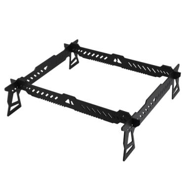 Imagem de Open Box Tactical Base Fácil de montar Outdoor Multifuncional Alumínio Lunch Box Base Solução de armazenamento empilhável durável para Camping Caminhadas Viagem Tactical Gear (Preto) (Preto)