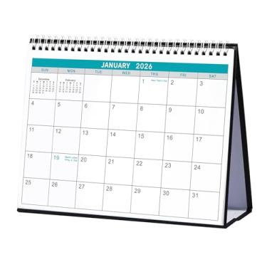 Imagem de Calendário de mesa 2026 – Calendário de mesa de agosto de 2025 a dezembro de 2026, calendário de 25,4 x 21,1 cm, calendário de mesa de 16 meses flip 2026