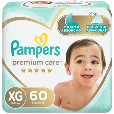 Imagem de Fralda Descartável Pampers Premium Care XG 60 Unidades, XG, 60