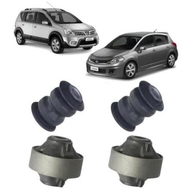 Imagem de Kit 4 Bucha Bandeja Balança Dianteira Tiida Livina 08/... - Solupe Par