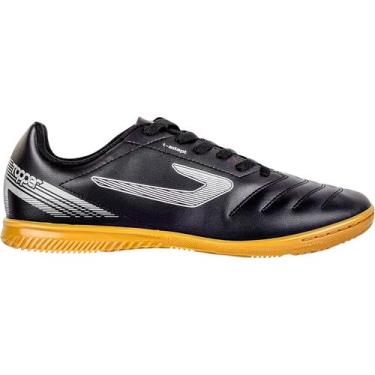 Imagem de Chuteira futsal topper cup vi oficial de quadra, Preto, Cinza, 42