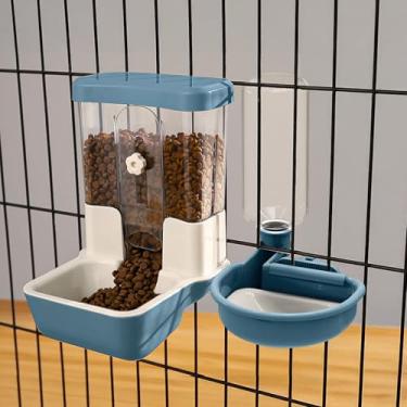 Imagem de Dispensador automático de água para alimentos para animais de estimação, alimentador automático de gravidade, conjunto de garrafa de água para caixa, estação de alimentação para cães pequenos, gatos