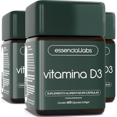 Imagem de 03 POTES da VITAMINA D3 2000ui - 180 Cápsulas Softgel - Fórmula Concentrada com Máxima Absorção