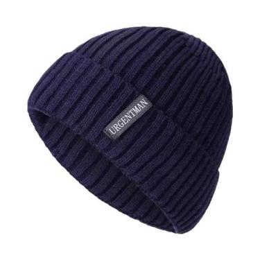 Imagem de Gorro Unissex De Inverno Quente Com Forro De Pele Pelúcia, Tricotado G