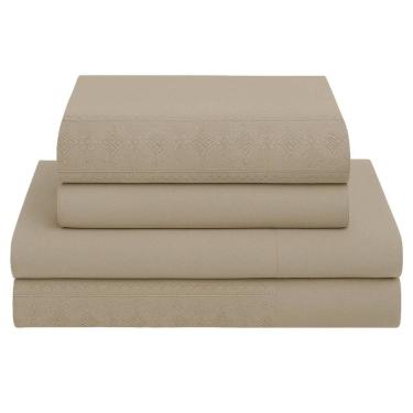 Imagem de Jogo Cama Casal 4 Peças Bordado Inglês Exclusive By Vivaldi