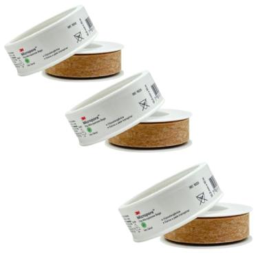 Imagem de Fita Micropore 12,5mm x 10m Hipoalergênica Pele | Kit com 3 Unidades