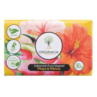Imagem de Orgânica Sabonete em Barra Puro Vegetal Vegano 90g Pitaya e Hibisco
