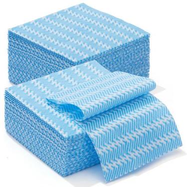 Imagem de Toalhas de limpeza Peachicha Handi Wipes reutilizáveis 80 unidades azu
