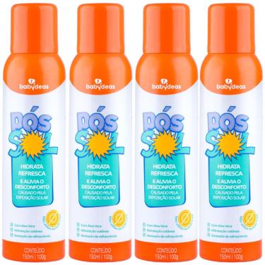 Imagem de 4 PÓS SOL INFANTIL REFRESCANTE - 150ML - BABYDEAS