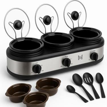 Imagem de Rechaud Eletrico Triplo Buffet Cozinha Lento Inox 127v 220v - Member's