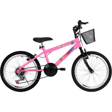 Imagem de BICICLETA ATHOR ARO 20 MTB 1X6Veloc. CHARMY ROSA FEMINICA C/CESTÃO