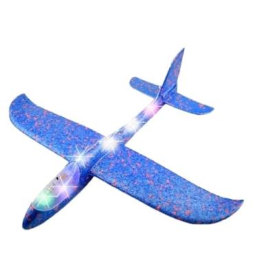 Imagem de Avião Planador Aeromodelo Arremesso Led Azul