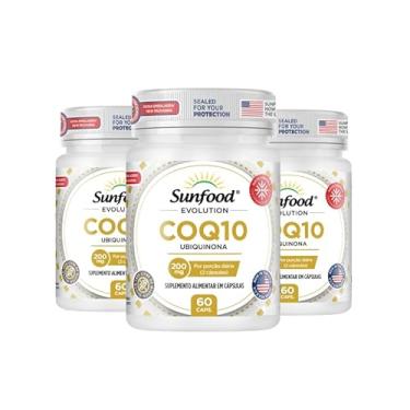 Imagem de KIT 03 COQ10 UBIQUINONA 200MG 60 CAPSULAS - SUNFOOD EVOLUTION