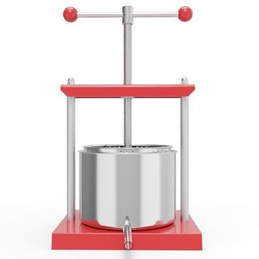 Imagem de EJWOX Prensa manual de tintura de queijo, ervas, frutas, vinho, máquina de prensa de aço inoxidável para suco, vegetais, vinho, azeite de oliva
