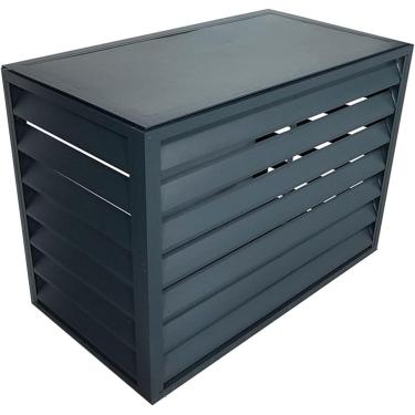 Imagem de Prateleira para ar condicionado, tela de alumínio para cerca de ar condicionado, prateleira de exibição para plantas ao ar livre, suporte para flores com grelha, vaso superior p