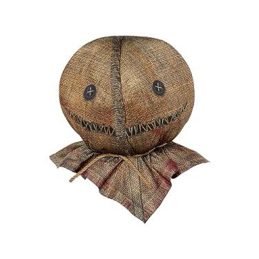 Imagem de InSpirit Designs Máscara completa Trick 'r Treat Sam | Oficialmente licenciada | Fantasia Sam | Máscara de terror | Acessório de TV e filmes | Tamanho único serve na maioria, Bronzeado, tamanho nico