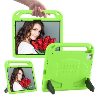 Imagem de YWYNI Capa para iPad Pro de 12,9 polegadas (lançado em 2022/2021/2020/2018), capa durável à prova de choque com alça para iPad Pro 13 e iPad Air de 13 polegadas Capa protetora verde