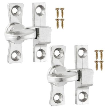 Imagem de Tranqueta Fecho Trinco Bico Virado Porta Janela Kit 02 Un