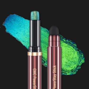 Imagem de CHARMACY Novo bastão de sombra Duochrome de longa permanência, bastão de sombra cremosa, sombra com glitter multicolorido, impermeável e à prova de manchas, pigmentado, borrão embutido #02