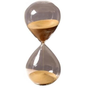 Imagem de Ampulheta de Vidro e Areia Colorida Decorativa 15 Minutos Timer Relógio Decoração(BRANCO)
