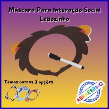Imagem de Máscara de Interação Social Leãozinho - abraebrinq