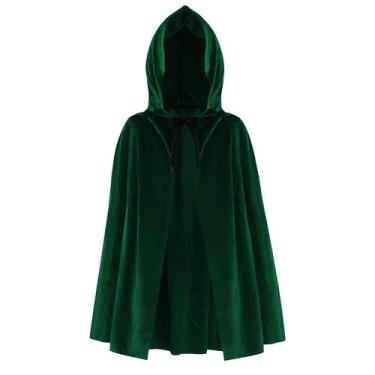 Imagem de Capa com capuz Bskifnn Velvet Vampire Traje 70 cm verde escuro