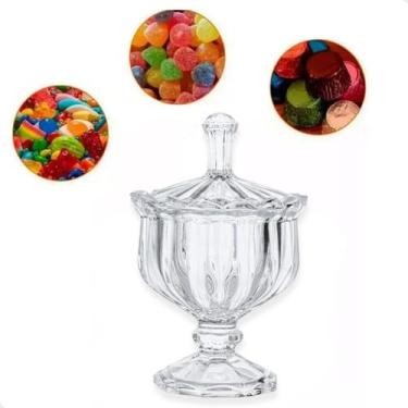 Imagem de Bomboniere Baleiro Potiche Pote Bala Doce Vidro 15Cm - Hauskraft
