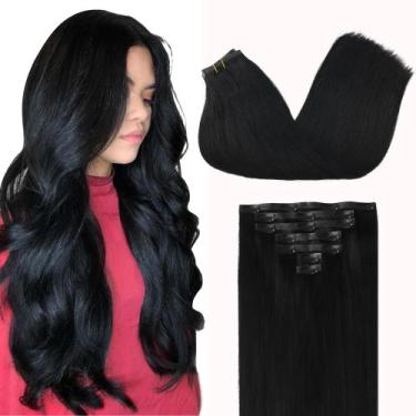 Imagem de Extensões de cabelo Clip in GOO GOO Real Human Hair 24 polegadas 120g