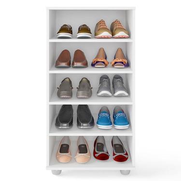 Imagem de Sapateira Fl?via com Espelho 1 porta e 4 Prateleiras Poliman M?veis