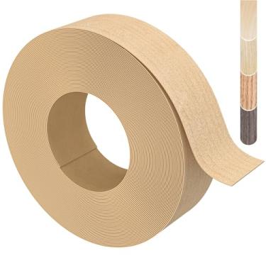Imagem de ZYJT Borda de bordo, rolo de 1 1/5.1 cm x 7.6 m de borda de madeira pré-enrolada flexível, faixa de fita folheada para conserto de móveis de madeira compensada