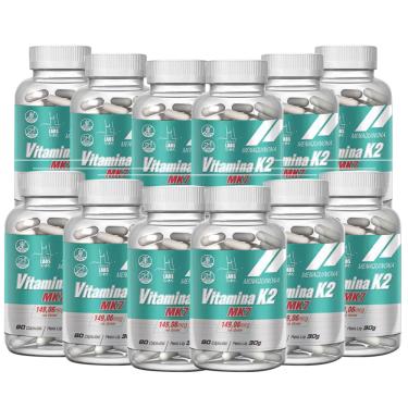 Imagem de Kit 12 Unidades Vitamina K2 (MK7 149,06mcg) - 60 Cápsulas - Health Labs