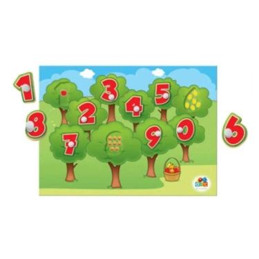 Imagem de Brinquedo Meu Primeiro Quebra Cabeça Babebi Números