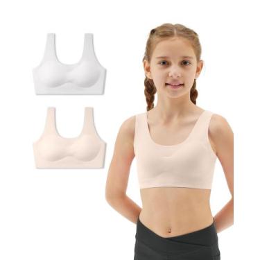 Imagem de Sutiã esportivo Sascina Girl 10-12 anos sem costura, ultra confortável