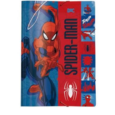 Imagem de Kit de Pastas Aba Elásticas, Dac, Plástica, Homem Aranha, Sem Lombo, Pacote com 10