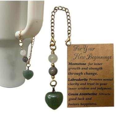 Imagem de Berloque de cristal para garrafa de água para acessórios de copo Stanley 30 copos de 1,134 g 590-1,304 g Presentes de despedida para colegas de trabalho mulheres amigas apto para Owala/BrüMate Era